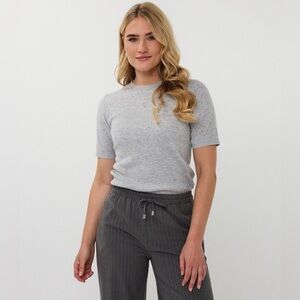 ESQUALO TOP RIB S/SLVE STUDS